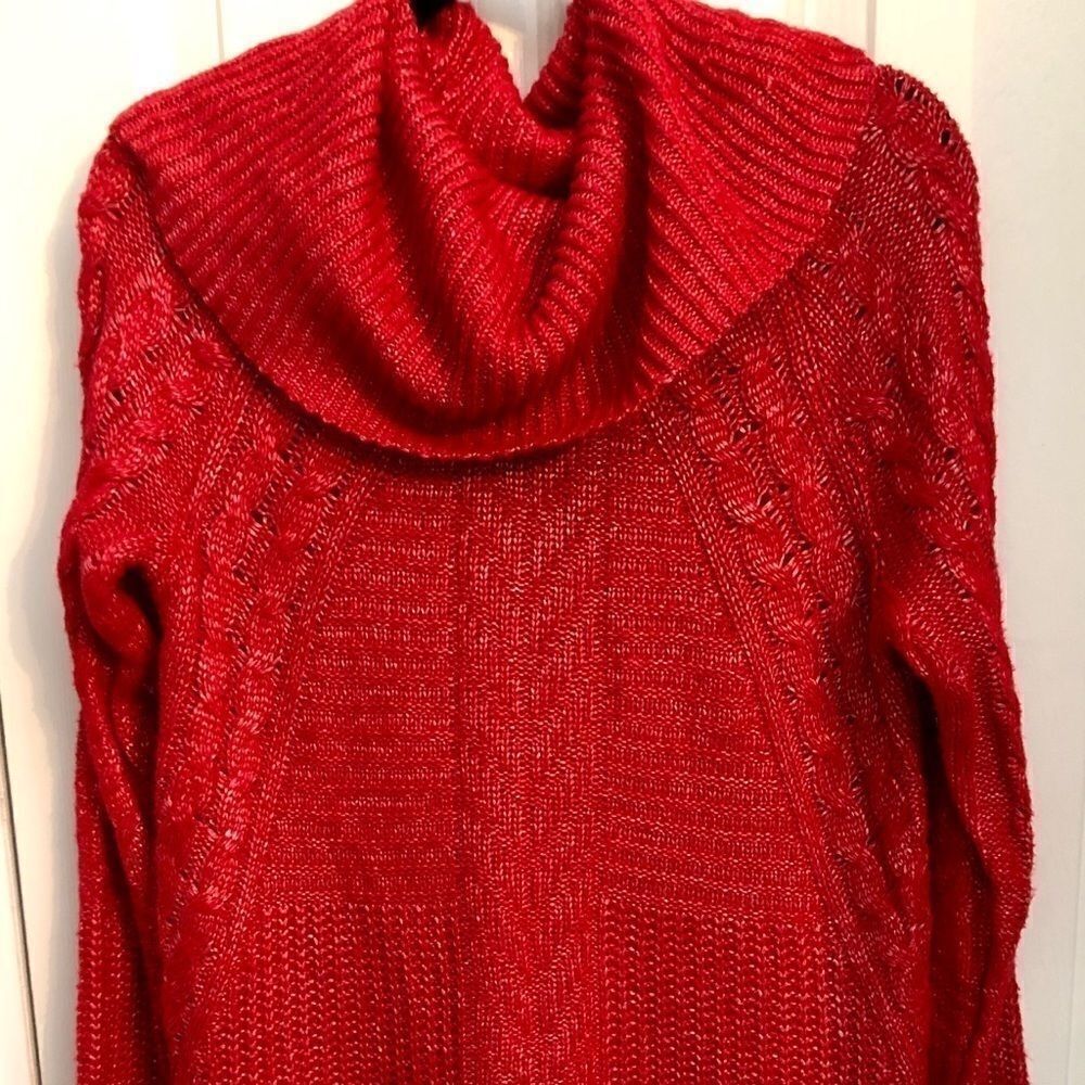 Liz Claiborne cable knit over sized cowl neck pullover NWT